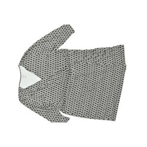 Talbots Plus Size 3X Geometric V-Neck Pullover Black & White Sheath Dress